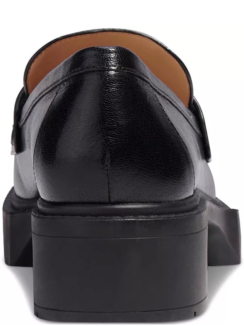 NWT Coach Leah Black Leather Platform Loafer - Picture 2 of 16